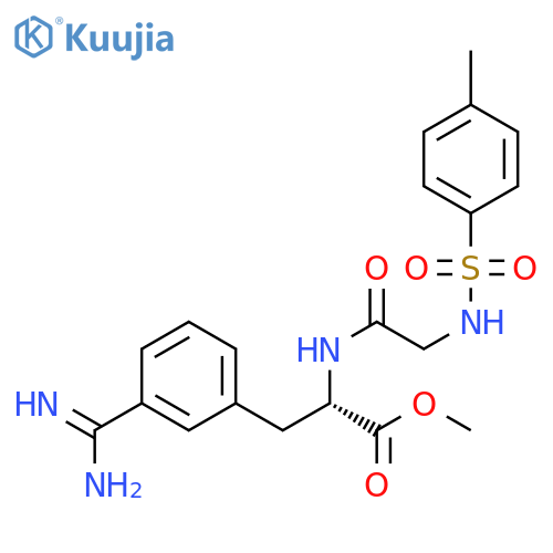 L-Phenylalanine,3-(aminoiminomethyl)-N-[N-[(4-methylphenyl)sulfonyl]glycyl]-, methyl ester(9CI) structure