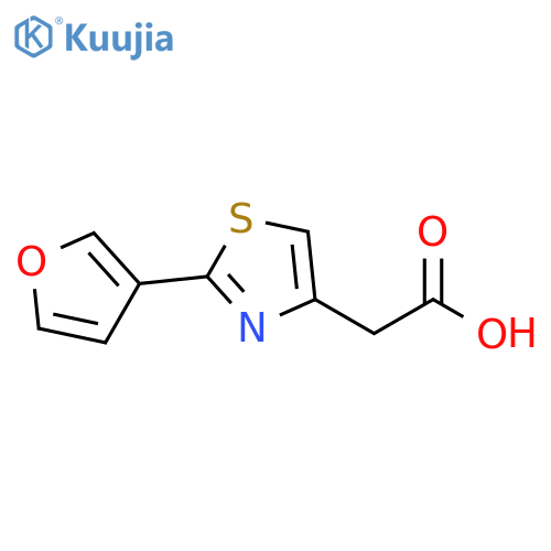 2-2-(furan-3-yl)-1,3-thiazol-4-ylacetic acid structure