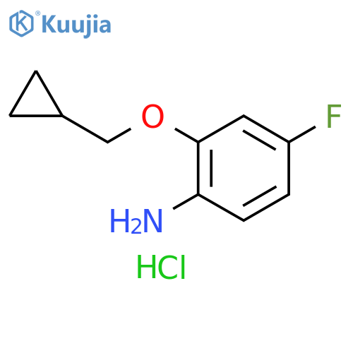 2-(cyclopropylmethoxy)-4-fluoroaniline hydrochloride structure