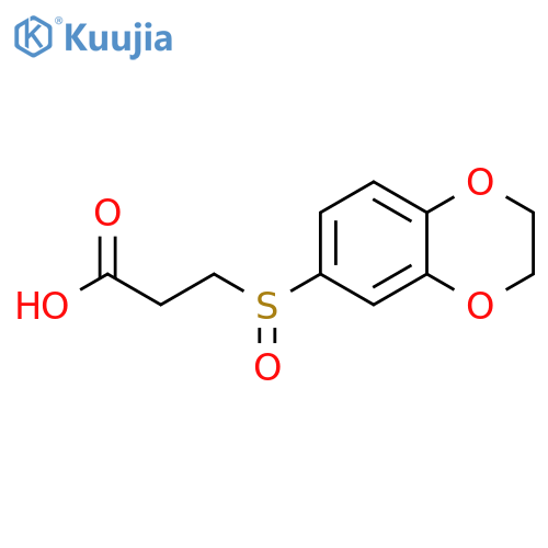 3-(2,3-dihydro-1,4-benzodioxine-6-sulfinyl)propanoic acid structure