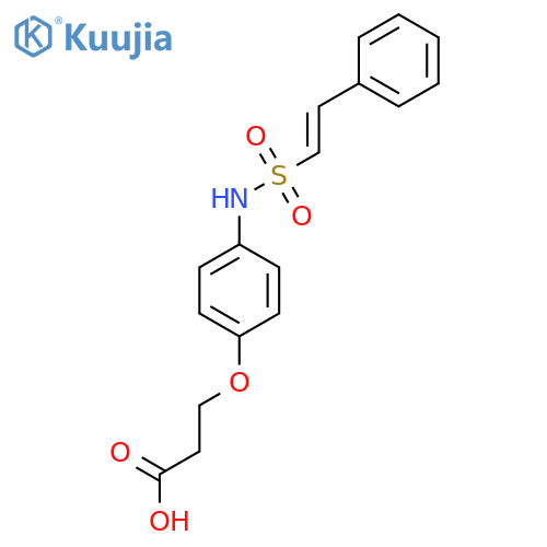 3-[4-(2-Phenylethenesulfonamido)phenoxy]propanoic acid structure