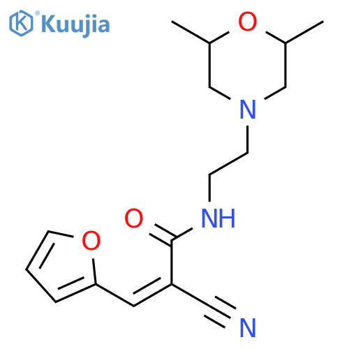 2-cyano-N-[2-(2,6-dimethylmorpholin-4-yl)ethyl]-3-(furan-2-yl)prop-2-enamide structure