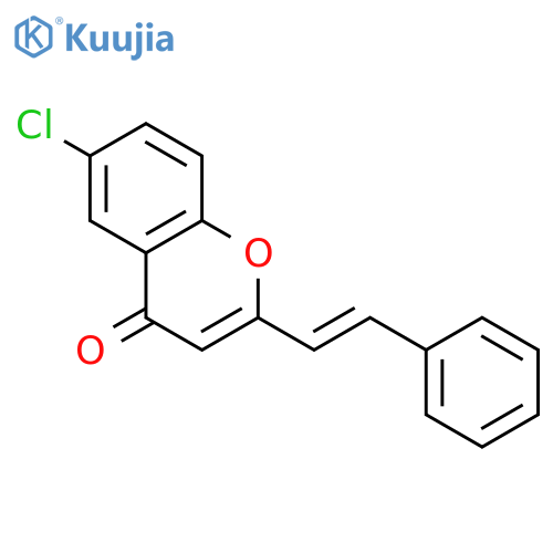 4H-1-Benzopyran-4-one, 6-chloro-2-(2-phenylethenyl)- structure