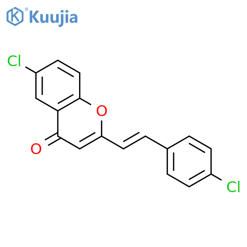 4H-1-Benzopyran-4-one, 6-chloro-2-[2-(4-chlorophenyl)ethenyl]- structure
