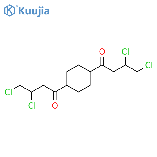 1-Butanone, 1,1'-(1,4-cyclohexanediyl)bis[3,4-dichloro- structure