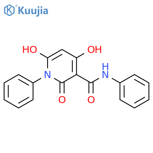 3-Pyridinecarboxamide, 1,2-dihydro-4,6-dihydroxy-2-oxo-N,1-diphenyl- structure