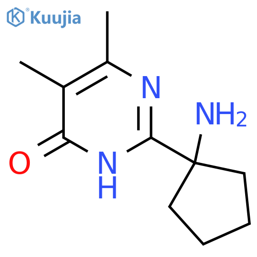 2-(1-aminocyclopentyl)-5,6-dimethyl-1,4-dihydropyrimidin-4-one structure