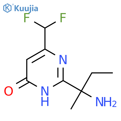 2-(2-Aminobutan-2-yl)-6-(difluoromethyl)-3,4-dihydropyrimidin-4-one structure