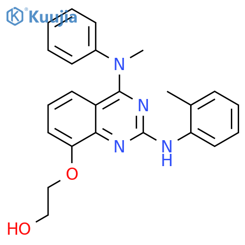 Ethanol,2-[[4-(methylphenylamino)-2-[(2-methylphenyl)amino]-8-quinazolinyl]oxy]- structure