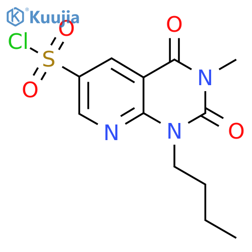 1-butyl-3-methyl-2,4-dioxo-1H,2H,3H,4H-pyrido2,3-dpyrimidine-6-sulfonyl chloride structure