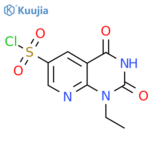 1-ethyl-2,4-dioxo-1H,2H,3H,4H-pyrido2,3-dpyrimidine-6-sulfonyl chloride structure