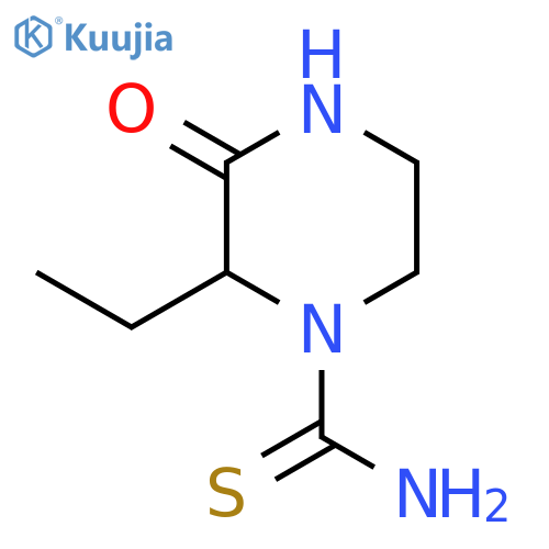2-Ethyl-3-oxopiperazine-1-carbothioamide structure