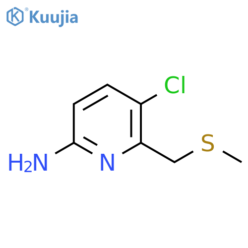 5-chloro-6-(methylsulfanyl)methylpyridin-2-amine structure