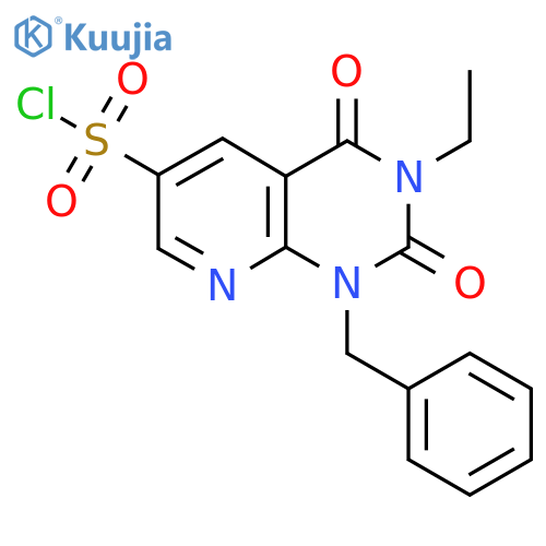 1-benzyl-3-ethyl-2,4-dioxo-1H,2H,3H,4H-pyrido[2,3-d]pyrimidine-6-sulfonyl chloride structure