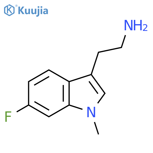 2-(6-fluoro-1-methyl-1H-indol-3-yl)ethan-1-amine structure