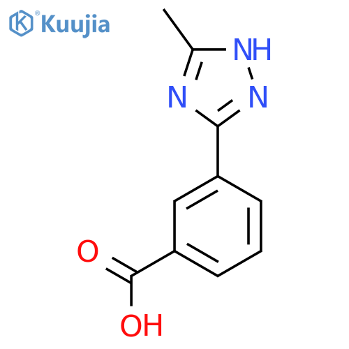 3-(5-methyl-1H-1,2,4-triazol-3-yl)benzoic acid structure