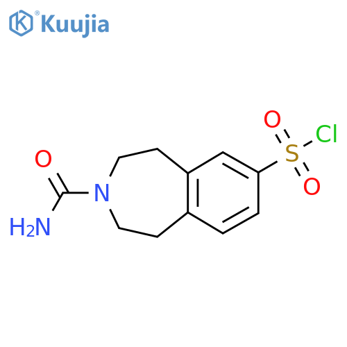 3-carbamoyl-2,3,4,5-tetrahydro-1H-3-benzazepine-7-sulfonyl chloride structure