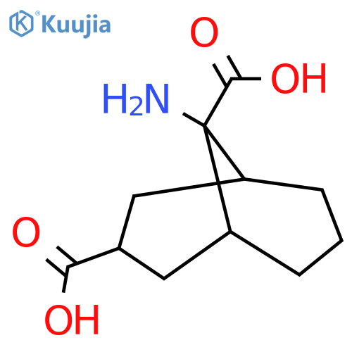 Bicyclo[3.3.1]nonane-3,9-dicarboxylic acid, 9-amino- structure