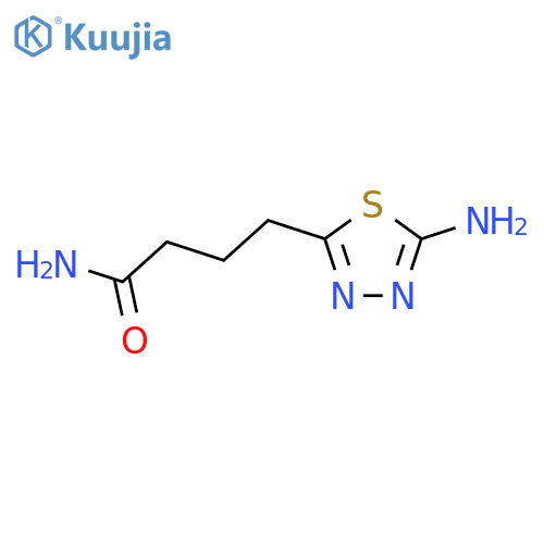 4-(5-amino-1,3,4-thiadiazol-2-yl)butanamide structure