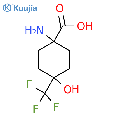 1-Amino-4-hydroxy-4-(trifluoromethyl)cyclohexane-1-carboxylic acid structure