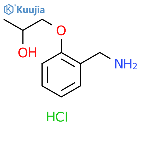 1-2-(aminomethyl)phenoxypropan-2-ol hydrochloride structure