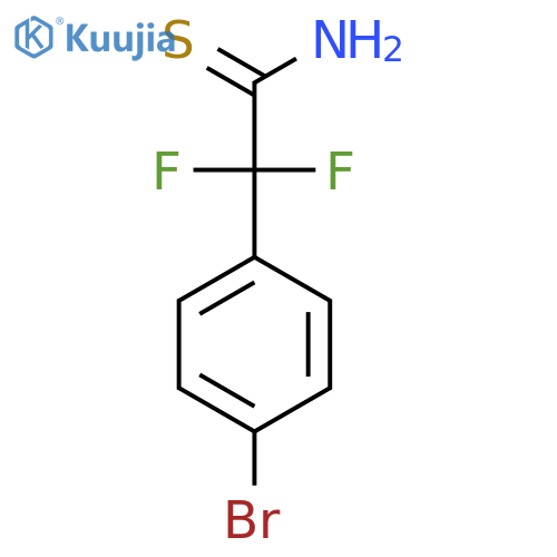 2-(4-Bromophenyl)-2,2-difluoroethanethioamide structure