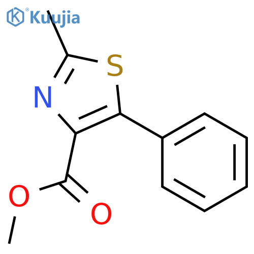 4-Thiazolecarboxylic acid, 2-methyl-5-phenyl-, methyl ester structure
