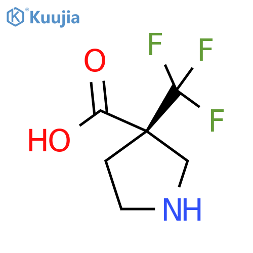 (3R)-3-(trifluoromethyl)pyrrolidine-3-carboxylic acid structure