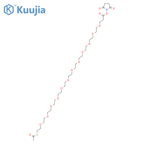 α-Acethylthio-omega-(succinimidyl propionate) hexadeca(ethylene glycol) structure