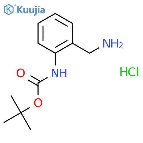 tert-Butyl (2-(aminomethyl)phenyl)carbamate hydrochloride structure