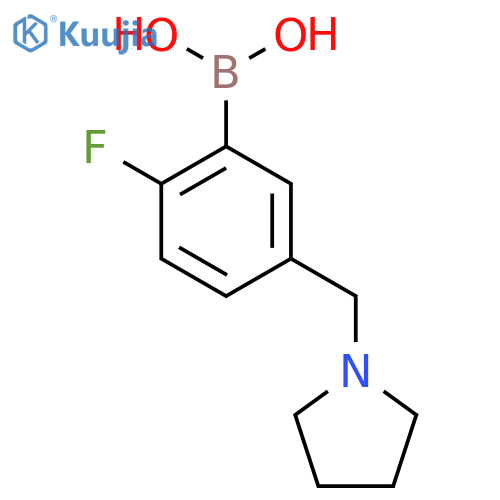 {2-fluoro-5-(pyrrolidin-1-yl)methylphenyl}boronic acid structure