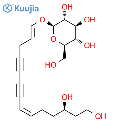 (2E,8Z,12R)-tetradecadiene-4,6-diyne-1,12,14-triol-1-O-beta-D-glucopyranoside structure