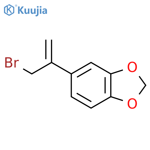 5-(3-bromoprop-1-en-2-yl)-1,3-dioxaindane structure