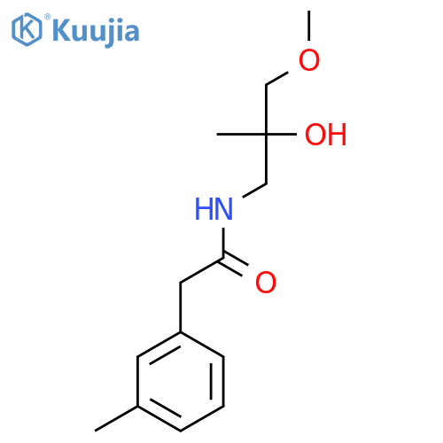 N-(2-hydroxy-3-methoxy-2-methylpropyl)-2-(3-methylphenyl)acetamide structure
