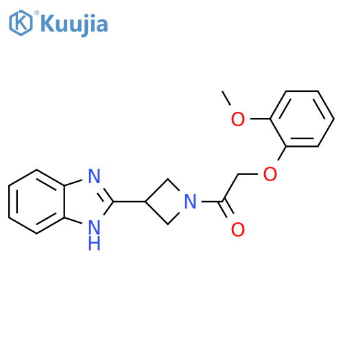 1-3-(1H-1,3-benzodiazol-2-yl)azetidin-1-yl-2-(2-methoxyphenoxy)ethan-1-one structure