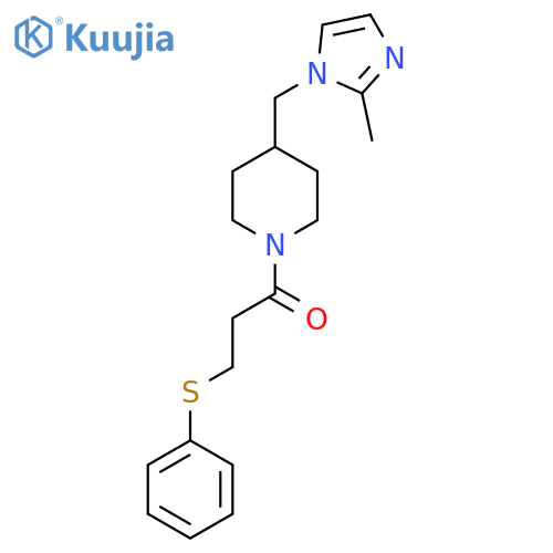 1-{4-(2-methyl-1H-imidazol-1-yl)methylpiperidin-1-yl}-3-(phenylsulfanyl)propan-1-one structure