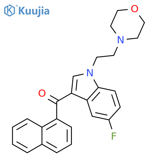Methanone,[5-fluoro-1-[2-(4-morpholinyl)ethyl]-1H-indol-3-yl]-1-naphthalenyl- structure