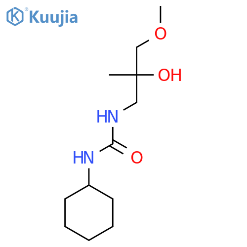 1-cyclohexyl-3-(2-hydroxy-3-methoxy-2-methylpropyl)urea structure