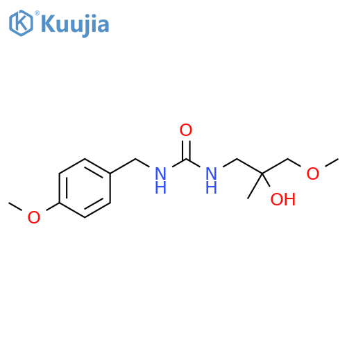 3-(2-hydroxy-3-methoxy-2-methylpropyl)-1-(4-methoxyphenyl)methylurea structure