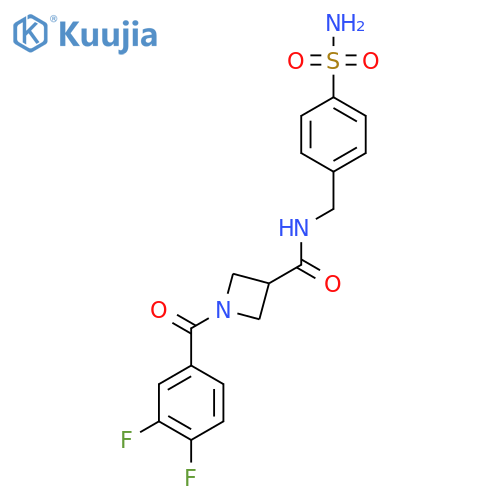 1-(3,4-difluorobenzoyl)-N-(4-sulfamoylphenyl)methylazetidine-3-carboxamide structure