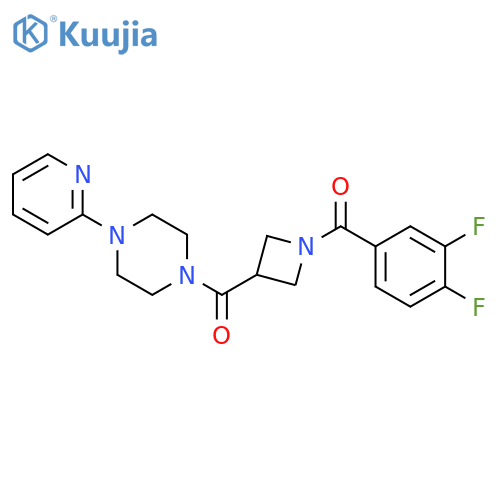 1-1-(3,4-difluorobenzoyl)azetidine-3-carbonyl-4-(pyridin-2-yl)piperazine structure