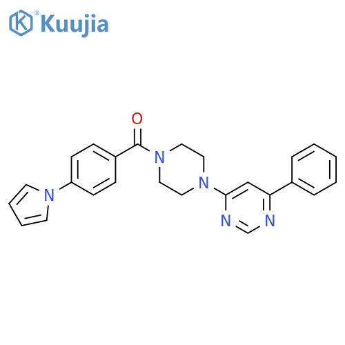 4-phenyl-6-{4-4-(1H-pyrrol-1-yl)benzoylpiperazin-1-yl}pyrimidine structure
