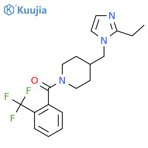 4-(2-ethyl-1H-imidazol-1-yl)methyl-1-2-(trifluoromethyl)benzoylpiperidine structure