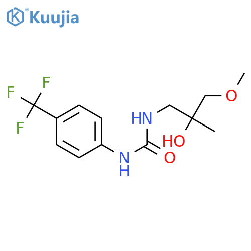 3-(2-hydroxy-3-methoxy-2-methylpropyl)-1-[4-(trifluoromethyl)phenyl]urea structure