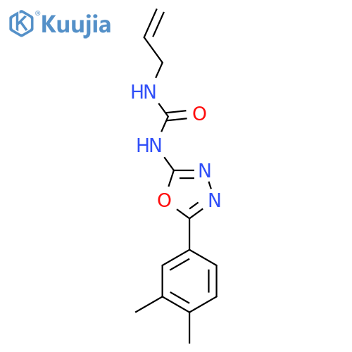1-5-(3,4-dimethylphenyl)-1,3,4-oxadiazol-2-yl-3-(prop-2-en-1-yl)urea structure