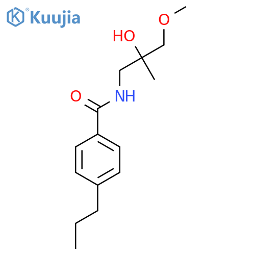 N-(2-hydroxy-3-methoxy-2-methylpropyl)-4-propylbenzamide structure