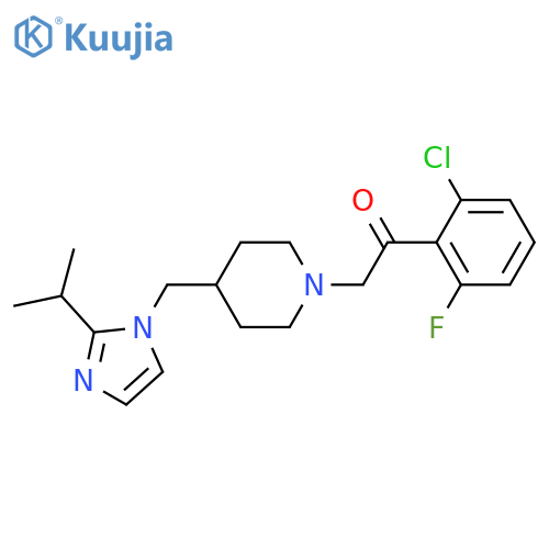 2-(2-chloro-6-fluorophenyl)-1-(4-{2-(propan-2-yl)-1H-imidazol-1-ylmethyl}piperidin-1-yl)ethan-1-one structure
