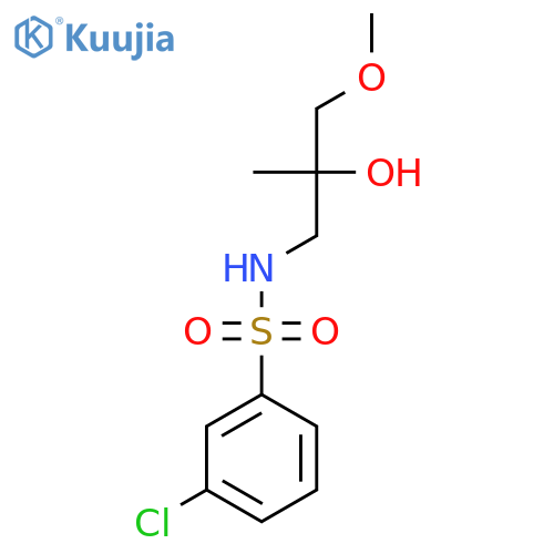 3-chloro-N-(2-hydroxy-3-methoxy-2-methylpropyl)benzene-1-sulfonamide structure