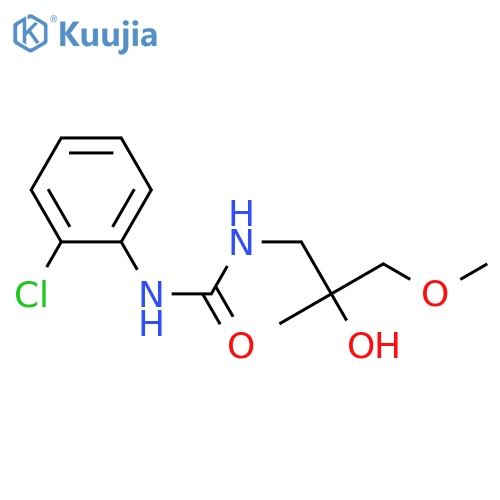 1-(2-chlorophenyl)-3-(2-hydroxy-3-methoxy-2-methylpropyl)urea structure