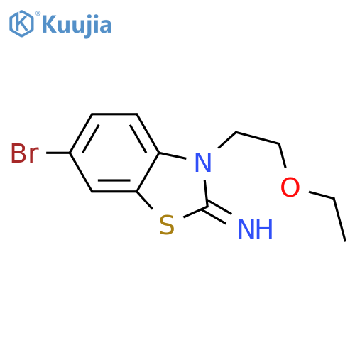 6-bromo-3-(2-ethoxyethyl)-2,3-dihydro-1,3-benzothiazol-2-imine structure